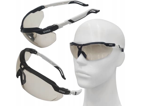 Uvex i-5 9183 064, Skyddsglasögon, Alla, EN 166, EN 170, Svart, Vit, Grå, Transparent, Polykarbonat