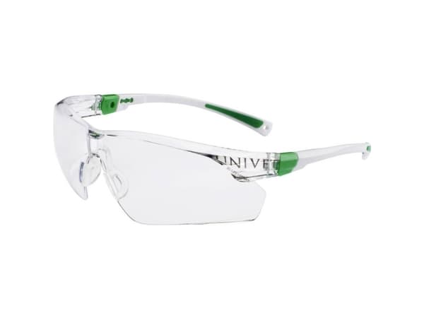 Univet 506UP 506U-03-00 Vernebriller Anti-slitbeskyttelse, inkl. UV-beskyttelse Hvit, Grønn DIN EN 166
