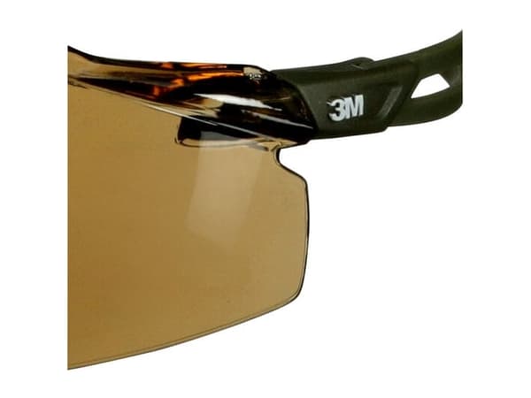 3M SF505SGAF-DGR-EU, Skyddsglasögon, Monteringsarbete, Bygg/renovering, Sliparbete, Kemiarbete, Alla, Oliv, Brun, Polykarbonat