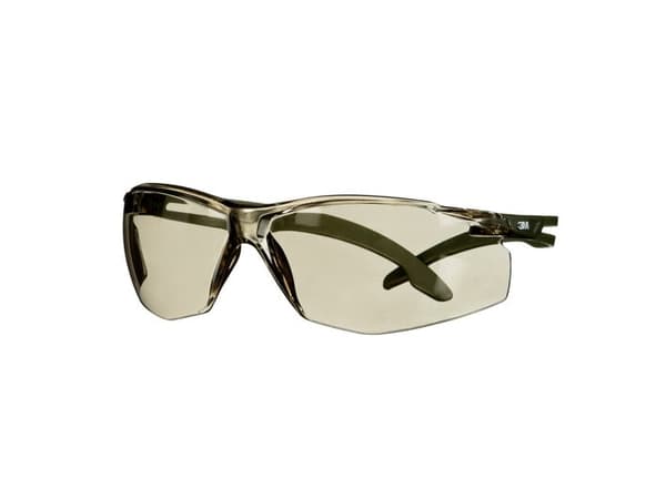 3M SF528SGAF-DGR-EU, Skyddsglasögon, Monteringsarbete, Bygg/renovering, Sliparbete, Kemiarbete, Alla, Oliv, Brun, Polykarbonat
