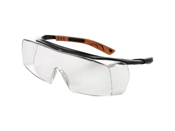 Univet 5X7 5X7-01-00 Overbrille Anti-beslagsbeskyttelse, inkl. UV-beskyttelse Sort, Orange EN 166 DIN 166
