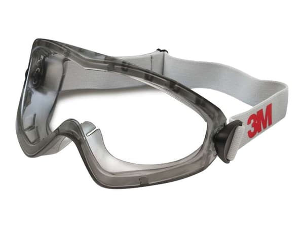 3M 2890S Beskyttelsesbriller med fuldt udsyn Anti-beslagsbeskyttelse, Med antirids-beskyttelse, inkl. UV-beskyttelse Grå DIN EN 166-1