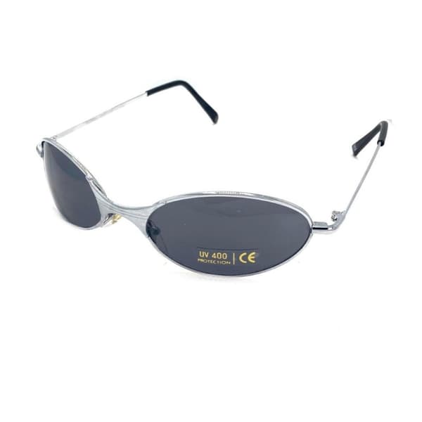 Sunglasses Oval silver with black lens