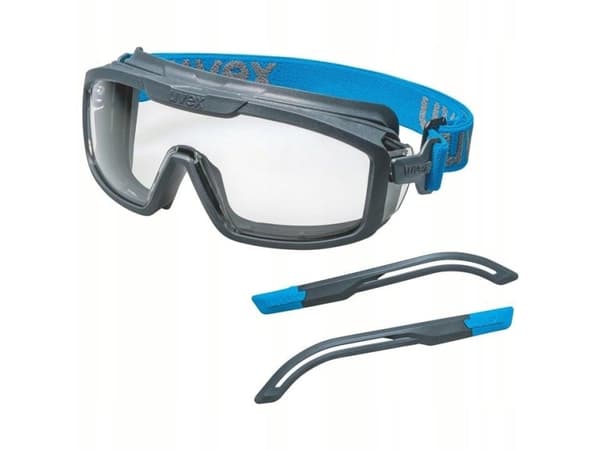 Uvex i-guard+kit, Skyddsglasögon, Alla, Blå, Grå, Transparent, Polykarbonat, Polykarbonat