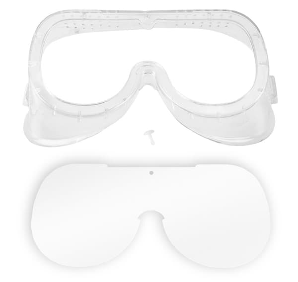 Skyddsglasögon, vit, motståndsklass B