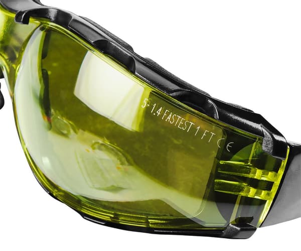 Skyddsglasögon med skuminsats, gula glas, FT-resistensklass