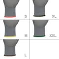 Miniatyrbillede 5 af 5: ECD Germany 48 par PU arbejdshandsker, størrelse 8-M, farve grå, mekanik handsker, arbejdshandsker Nylon Have, Builders, mekanik handsker