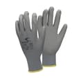 Miniatyrbillede 1 af 5: ECD Germany 48 par PU arbejdshandsker, størrelse 8-M, farve grå, mekanik handsker, arbejdshandsker Nylon Have, Builders, mekanik handsker