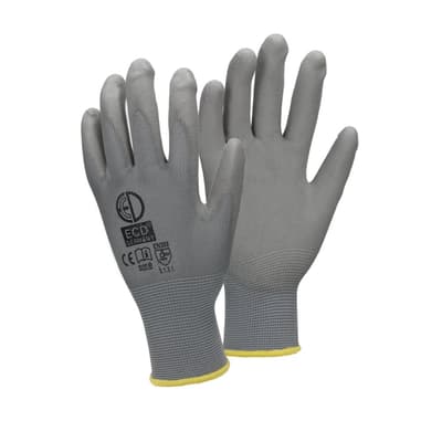 ECD-36 Germany pari PU-työkäsineitä, koko 8-M, Gray, mekaanikko käsineet kokoonpano käsineet nylon puutarha, Rakennusliitto, mekaanikko käsineet