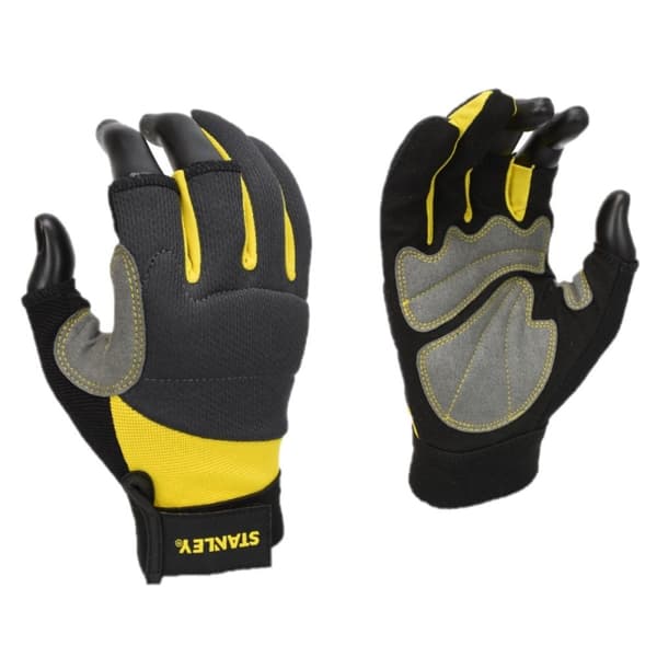 Stanley Unisex Framer 3- fingers sikkerhedshandsker til voksne Grey/Black/Yellow L