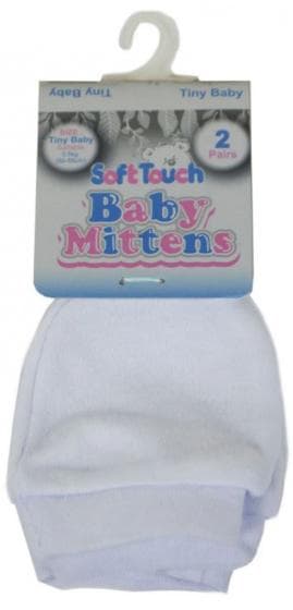 baby vantar junior bomull vit 2 par