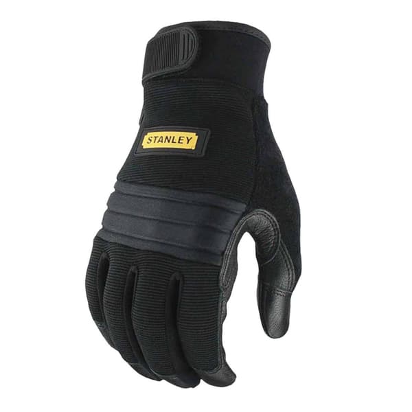 Stanley Unisex sikkerhedshandsker i læder med håndflade til voksne Black L