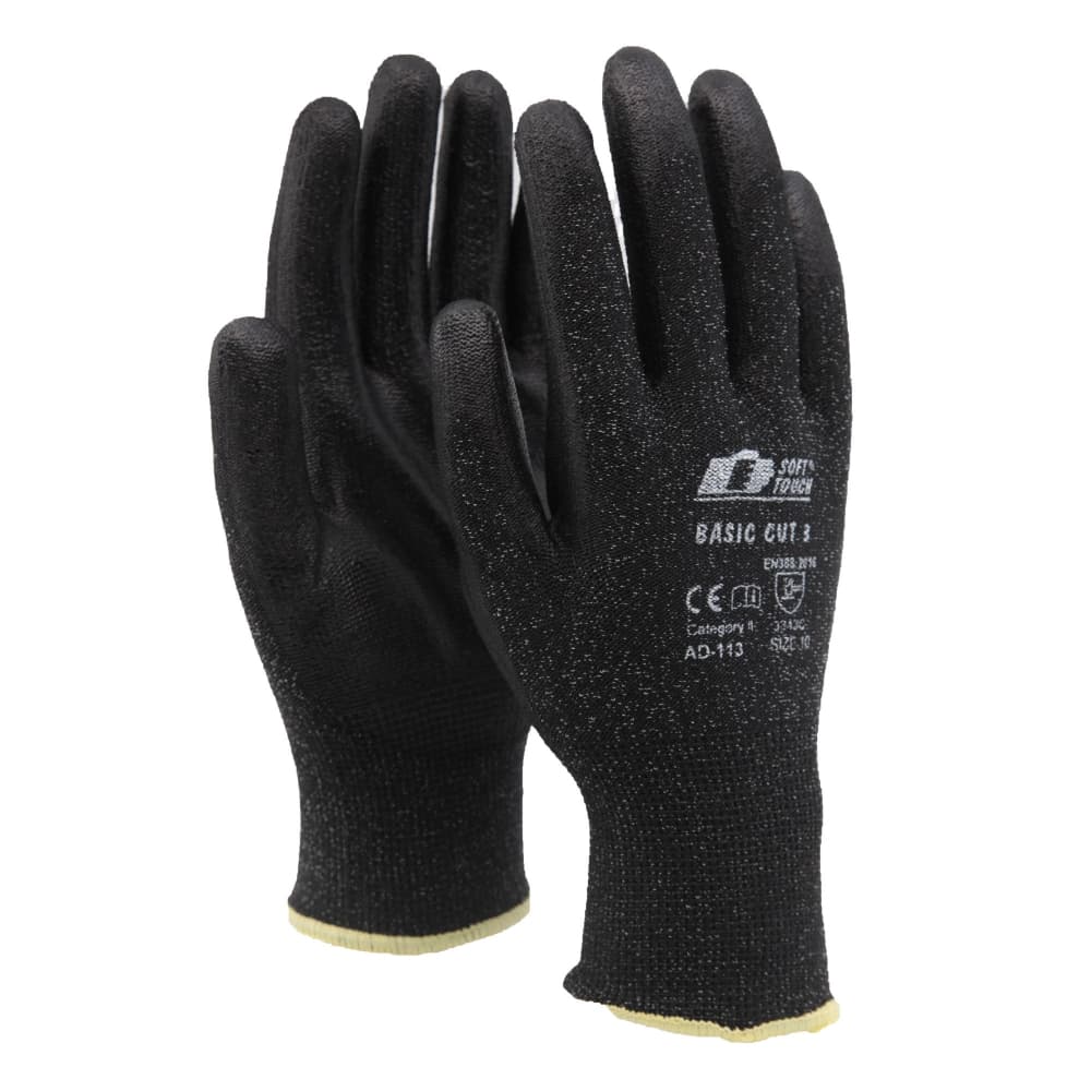 Soft Touch® Basic Cut 3 AD-113 Stickade handskar, Skärskydd