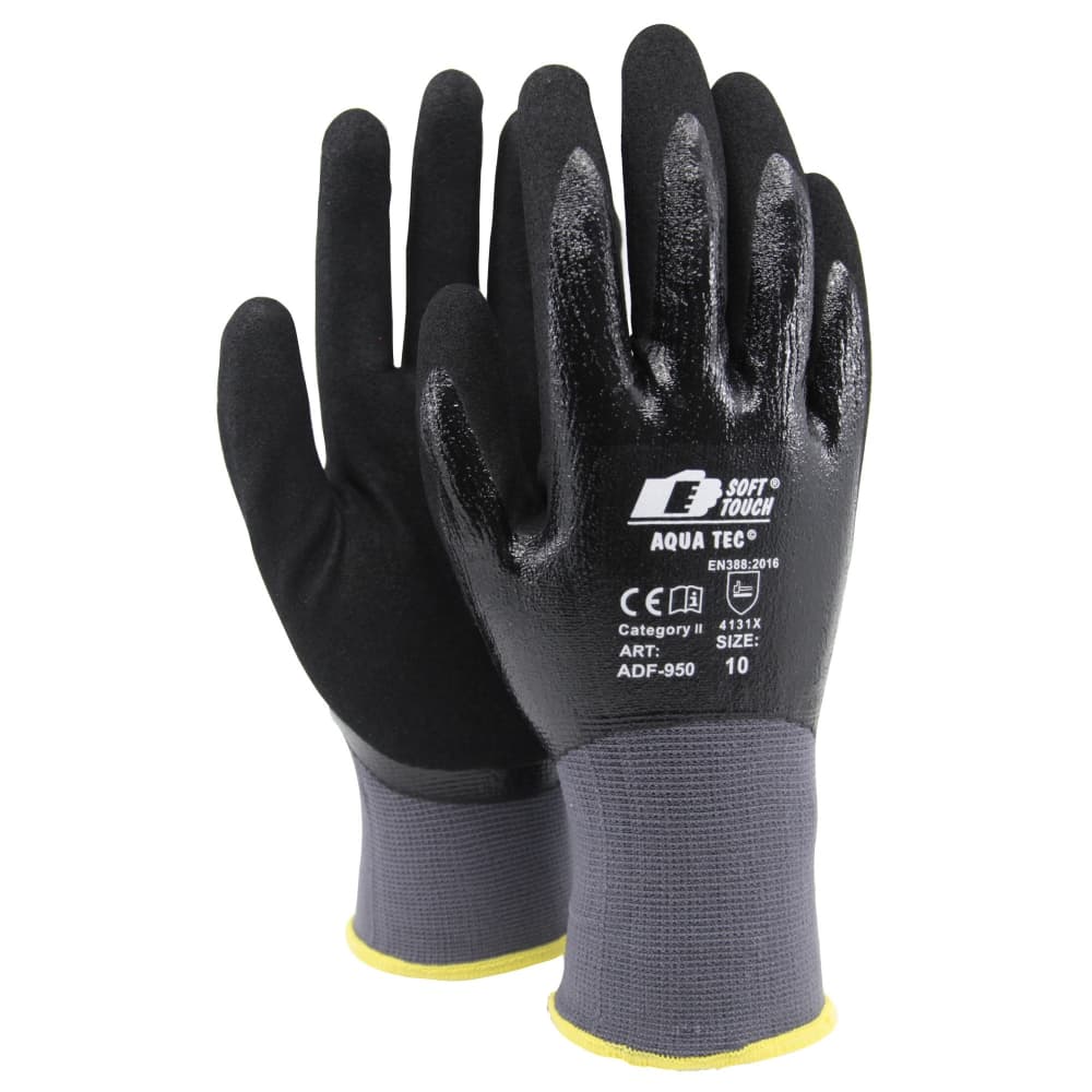 Soft Touch® Aqua Tec© ADF-950 Stickade handskar