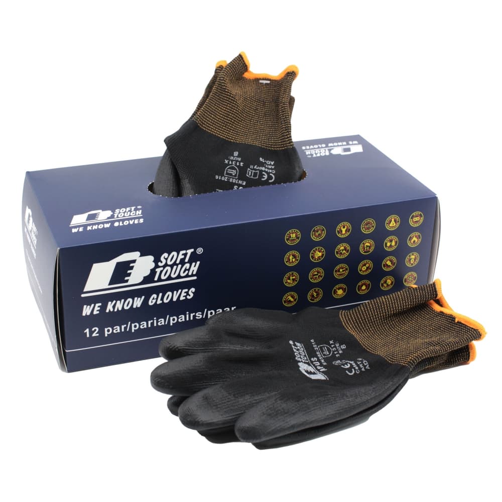Soft Touch® Apus i box om 12 par AD-19BOX Monteringshandskar