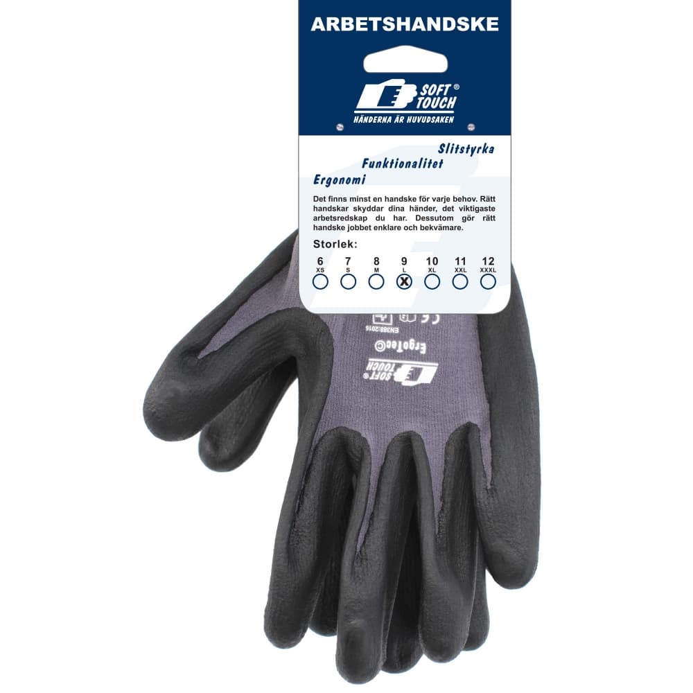 Soft Touch® ErgoTec© på hängryttare ADF-874HR Stickade handskar, Monteringshandskar