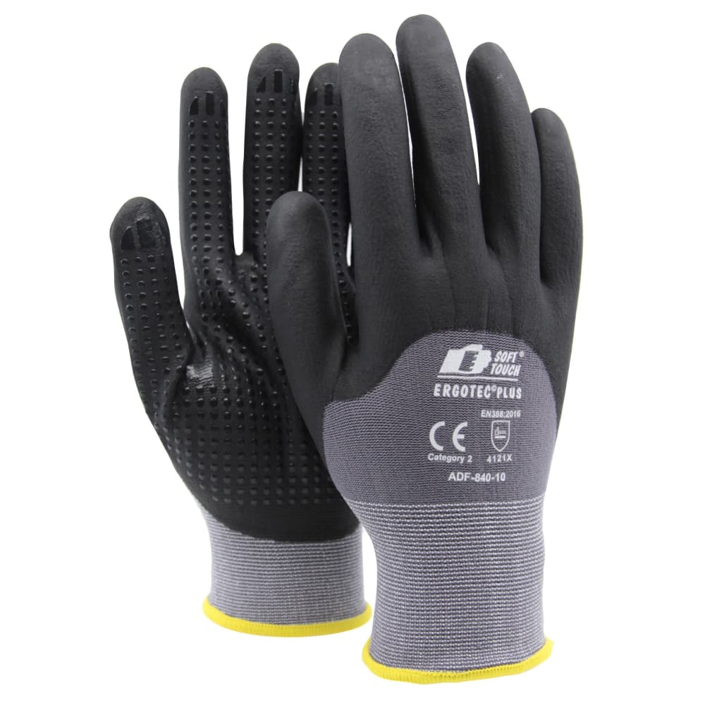 Soft Touch® ErgoTec© plus ADF-840 Stickade handskar