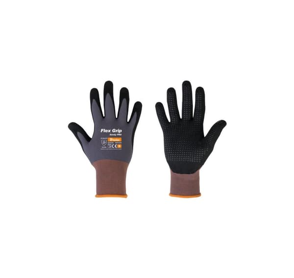 Gloves FLEX GRIP SANDY PRO nitrile, size 8