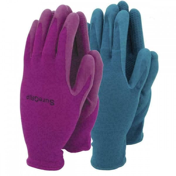Town & Country Kvinnor/Damer Sure Grip trädgårdshandskar (2 st.) Pink/Blue One Size