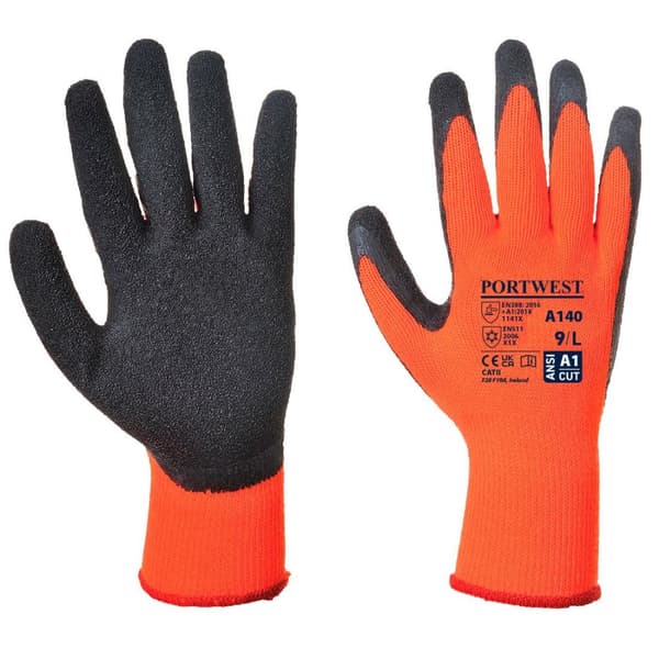Portwest Unisex Adult A140 Thermal Latex Grip Gloves
