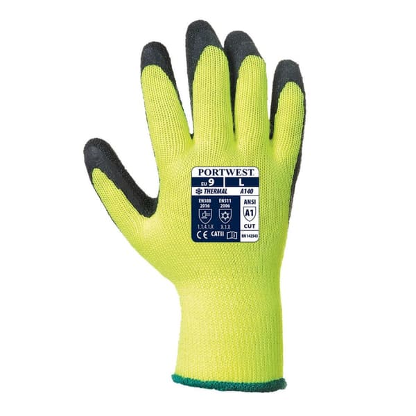 Portwest Unisex Adult A140 Thermal Latex Grip Gloves