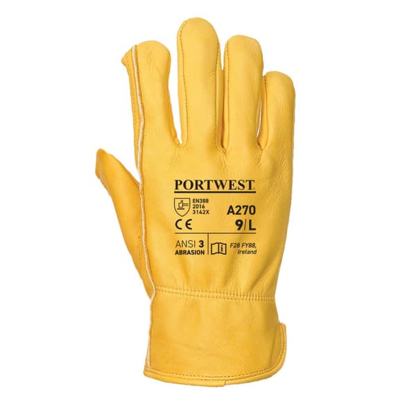 Portwest A270 Classic læderhandsker til chauffører