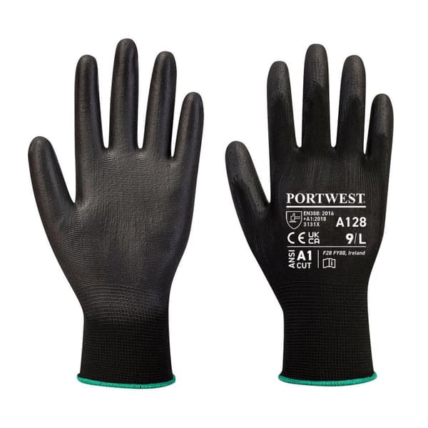 Portwest Unisex Adult A128 PU Palm Grip Gloves