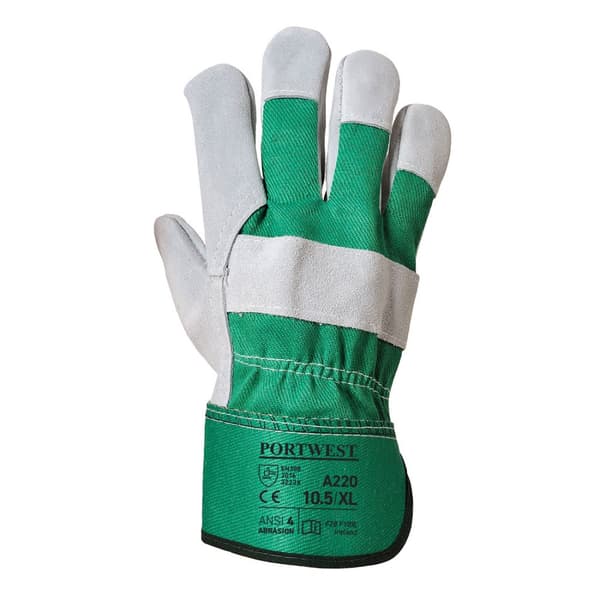 Portwest Unisex A220 Premium Chrome Leather Rigger Handsker til voksne