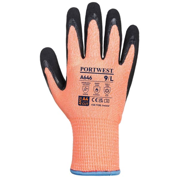 Portwest Unisex Adult A646 Vis-Tex HR Nitrile Cut Resistant Gloves