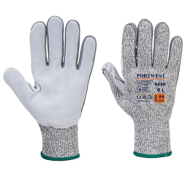 Portwest Unisex voksen A630 Razor læderhandsker med greb Grey 11