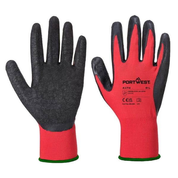Portwest Unisex voksen A174 Latex Grip handsker til voksne