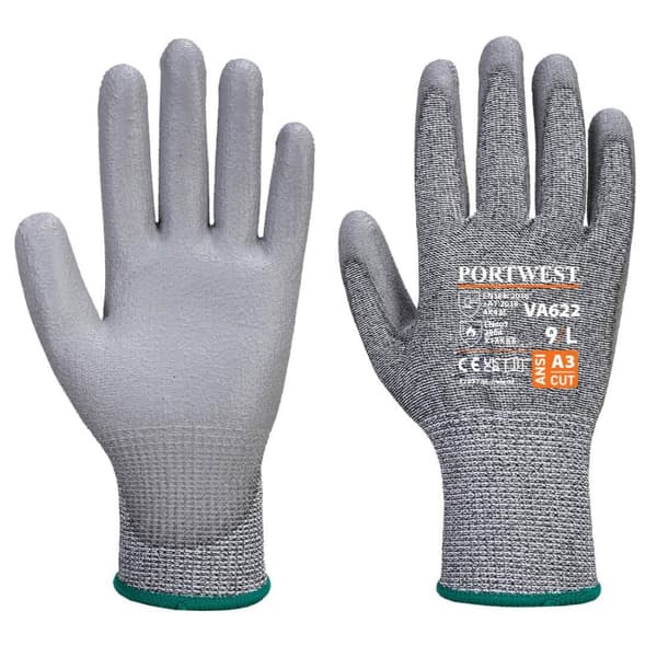 Portwest Unisex Vuxna MR Cut PU Palm Grip Gloves för vuxna