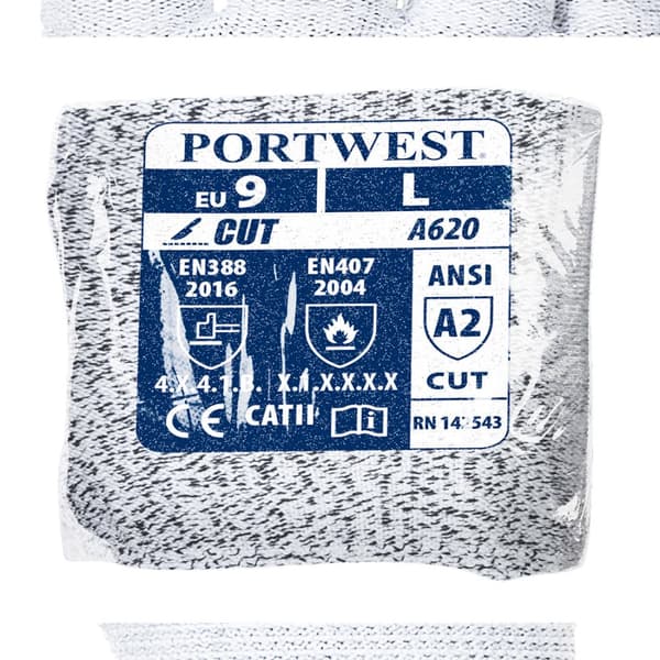 Portwest Unisex LR Cut PU-håndsker med håndflade med PU-greb til voksne