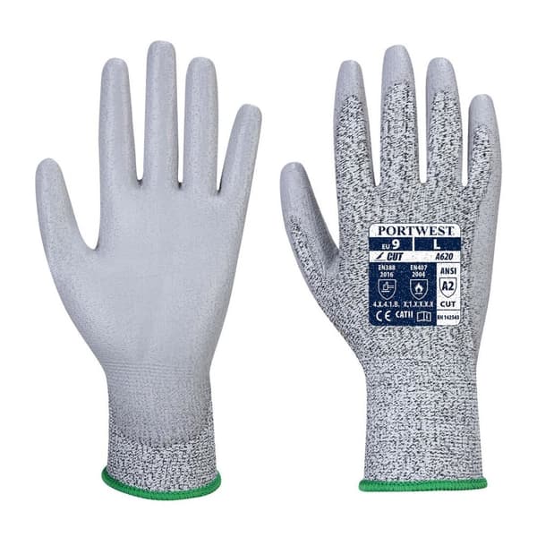 Portwest Unisex LR Cut PU-håndsker med håndflade med PU-greb til voksne