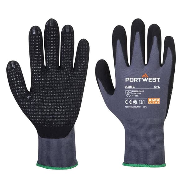 Portwest Unisex Adult A351 DermiFlex Plus Grip Gloves