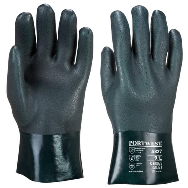 Portwest Unisex Vuxen PVC-handske med dubbel doppning