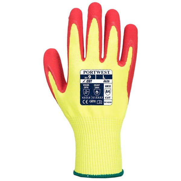 Portwest Unisex Adult A626 Vis Tex HR Cut Resistant Gloves