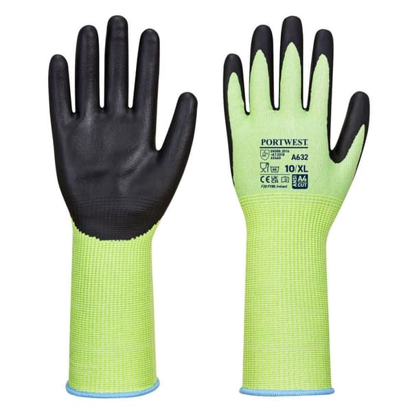 Portwest Unisex A632 handsker til voksne med lang manchet og skræddersyede handsker