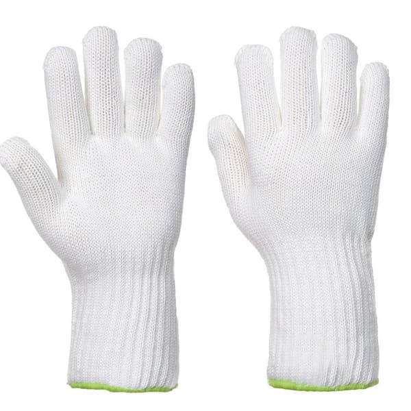Portwest Unisex voksen sømløs varmebestandig handske til voksne White L