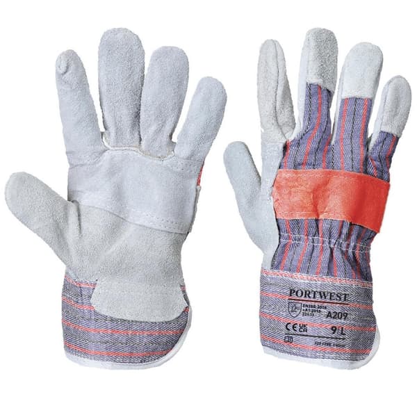 Portwest Unisex Classic Canadian Leather Rigger-handsker til voksne Grey XL