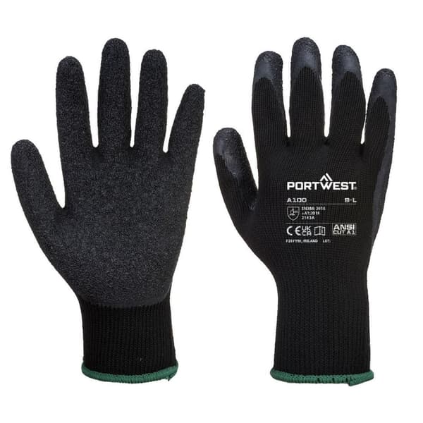 Portwest A100 Latex Grip Gloves