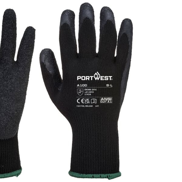 Portwest A100 Latex Grip Gloves