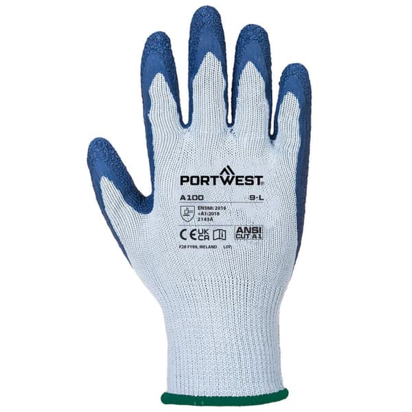 Portwest A100 Latex Grip Gloves