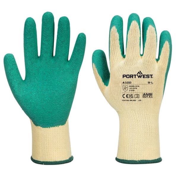 Portwest A100 Latex Grip Gloves