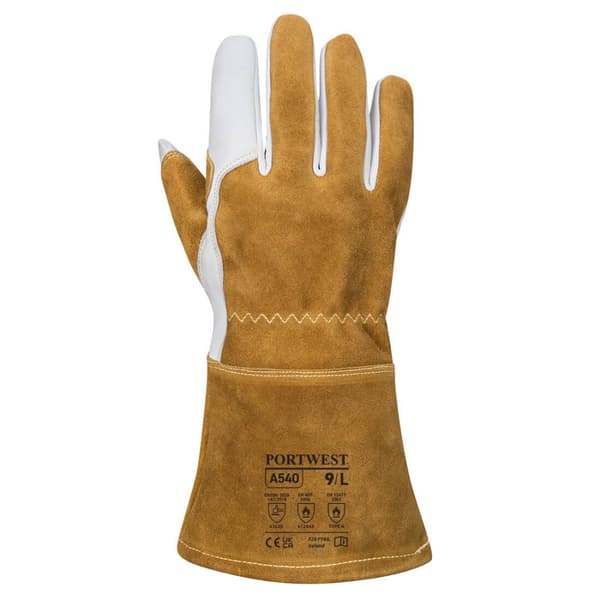 Portwest Unisex Adult Mig A540 Grain Leather Welding Gauntlets