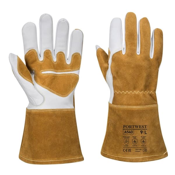 Portwest Unisex Adult Mig A540 Grain Leather Welding Gauntlets
