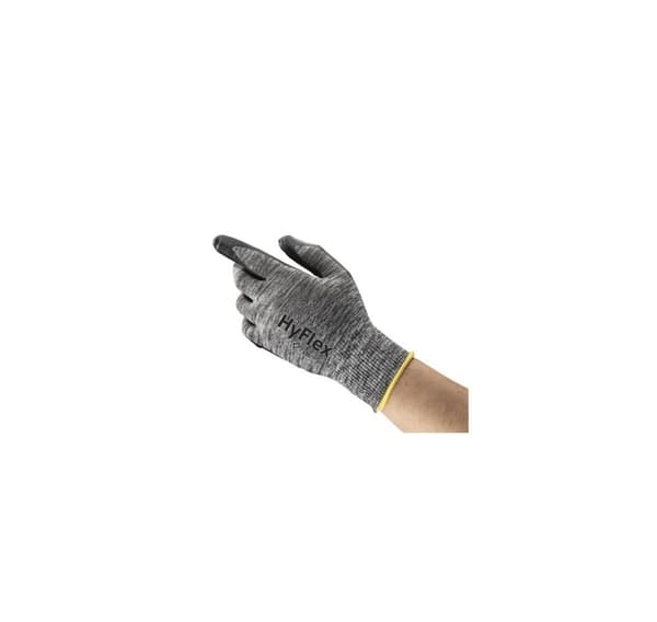 Sikkerhedshandsker Ansell HyFlex 11-801, nylon, skumnitril med håndflade dyppet, detailpakning, størrelse 7