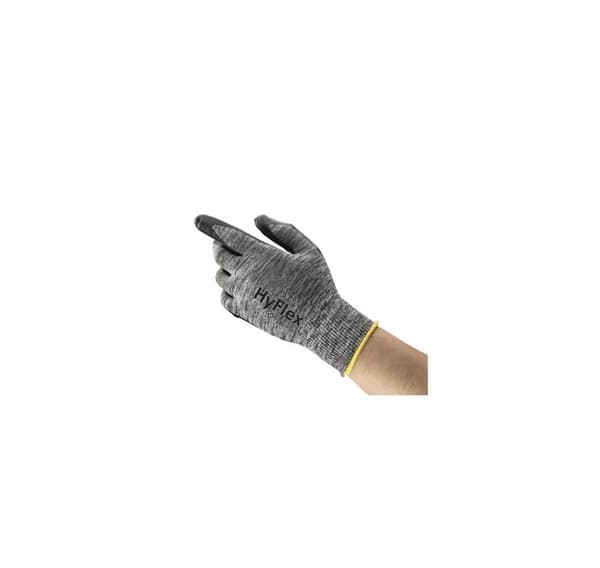 Sikkerhetshansker Ansell HyFlex 11-801, nylon, skumnitril dyppet i håndflaten, detaljpakke, størrelse 9