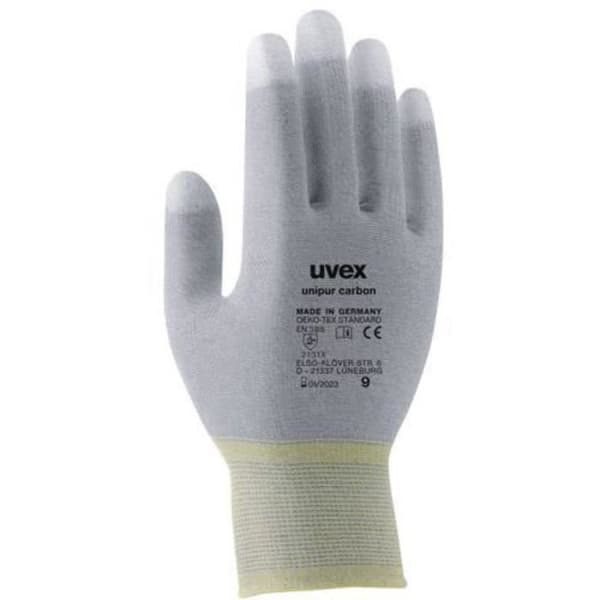 Arbetshandskar - UVEX - unipur carbon 6055607 - Storlek 7 - Grå - Polyamid