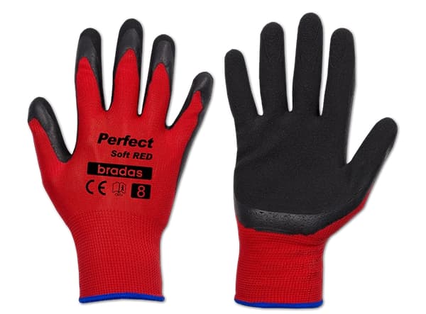 Set med 24 produkter. Handskar PERFECT SOFT RED latex, storlek 8
